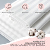 Комплект постельного белья IDEIA Premium Satin евро 200×220 см, белый страйп
