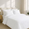 Комплект постельного белья IDEIA Premium Satin евро 200×220 см, белый страйп