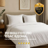 Комплект постельного белья IDEIA Premium Satin евро 200×220 см, белый страйп