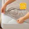 Комплект IDEIA Premium Satin евро 200×220 см с простыней на резинке, бежевый