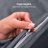 Комплект IDEIA Premium Satin евро 200×220 см с простыней на резинке, темно-серый