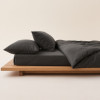 Комплект IDEIA Premium Satin евро 200×220 см с простыней на резинке, темно-серый