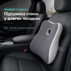 Ортопедическая подушка для спины IDEIA Memory Foam 44х38х12 см серая
