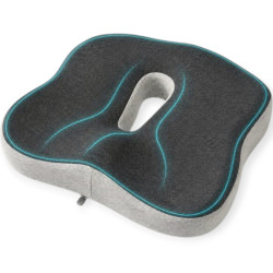 Ортопедическая подушка для сидения IDEIA Memory Foam 43х38х10 см серая (8-36375)