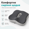 Ортопедическая подушка для сидения IDEIA Memory Foam 43х38х10 см серая