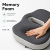Ортопедическая подушка для сидения IDEIA Memory Foam 43х38х10 см серая