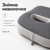 Ортопедическая подушка для сидения IDEIA Memory Foam 43х38х10 см серая