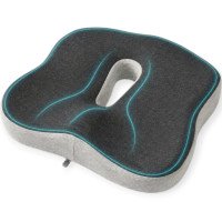 Ортопедическая подушка для сидения IDEIA Memory Foam 43х38х10 см серая (8-36375)