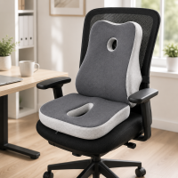 Комплект из 2 ортопедических подушек IDEIA для спины и сиденья Memory Foam серый (8-36712) Комплект из 2 ортопедических подушек IDEIA для спины и сиденья Memory Foam серый (8-36712)