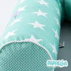 Защитные бортики-валики в детскую кроватку 2 шт ТM PAPAELLA 60х15 см, 120х15 см хлопок звезда/горошек ментол (8-34533*003)