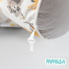 Защитные бортики-валики в детскую кроватку 2 шт ТM PAPAELLA 60х15 см, 120х15 см хлопок обнимашки/серая полоска (8-34533*005)