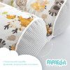 Защитные бортики-валики в детскую кроватку 2 шт ТM PAPAELLA 60х15 см, 120х15 см хлопок обнимашки/серая полоска (8-34533*005)