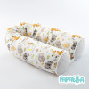 Защитные бортики-валики в детскую кроватку 2 шт ТM PAPAELLA 60х15 см, 120х15 см хлопок обнимашки/серая полоска (8-34533*005)