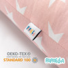 Защитные бортики-валики в детскую кроватку 2 шт ТM PAPAELLA 60х15 см, 120х15 см хлопок звезда/горошек пудра (8-34533*001)