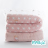 Защитные бортики-валики в детскую кроватку 2 шт ТM PAPAELLA 60х15 см, 120х15 см хлопок звезда/горошек пудра (8-34533*001)