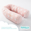 Защитные бортики-валики в детскую кроватку 2 шт ТM PAPAELLA 60х15 см, 120х15 см хлопок звезда/горошек пудра (8-34533*001)