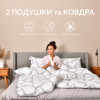 Набор из евро одеяла 200х220 см и 2 подушек 50х70 см ELEGANTLY IDEIA из искусственного лебединого пуха (8-35565)