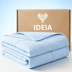 Одеяло летнее охлаждающее полуторное CoolNight IDEIA 140х210 см голубое (8-36284)
