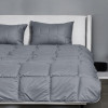 Комплект для сна ManMaker IDEIA полуторный из одеяла 140x210 см, подушки 50x70 см и маски гипоаллергенный серый (8-35823)