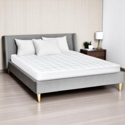 Наматрасник с натяжным бортом по периметру SleepDream IDEIA 180х200х35 см гипоаллергенный супер плотный белый (8-35932)