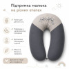 Подушка PAPAELLA 30х190 см «3 енота» для беременных и кормления, темно-серая