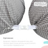 Подушка для беременных и кормления с карабином PAPAELLA 30х170 см серый горошек (8-33266*002)