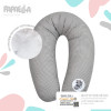 Подушка для беременных и кормления с карабином PAPAELLA 30х170 см серый горошек (8-33266*002)