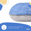 Подушка для сна и отдыха, для беременных П-формы IDEIA 140х75х20 см со стеганным чехлом на молнии джинс/св. серый (8-33724*003)