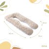 Подушка для сна и отдыха, для беременных П-формы IDEIA 140х75х20 см со стеганным чехлом на молнии св. серо-белая (8-33724*001)