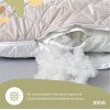 Подушка для сна и отдыха, для беременных П-формы IDEIA 140х75х20 см со стеганным чехлом на молнии св. серо-белая (8-33724*001)