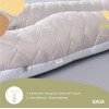 Подушка для сна и отдыха, для беременных П-формы IDEIA 140х75х20 см со стеганным чехлом на молнии св. серо-белая (8-33724*001)