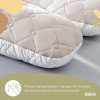 Подушка для сна и отдыха, для беременных П-формы IDEIA 140х75х20 см со стеганным чехлом на молнии св. серо-белая (8-33724*001)