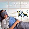 Дорожная подушка-плед IDEIA 35x35 см/120x180 см из микрофибры графит/джинс с маской для сна (8-35600*001)