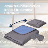 Дорожная подушка-плед IDEIA 35x35 см/120x180 см из микрофибры графит/джинс с маской для сна (8-35600*001)