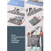 Дорожная подушка-плед IDEIA 35x35 см/120x180 см из микрофибры графит/джинс с маской для сна (8-35600*001)