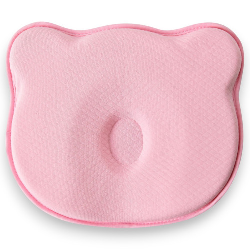 Детская ортопедическая подушка BabyComfort PAPAELLA  27×22×3 см с эффектом памяти мишка розовая (8-35862*001)