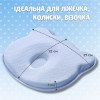 Детская ортопедическая подушка BabyComfort PAPAELLA  27×22×3 см с эффектом памяти мишка голубая (8-35862*003)