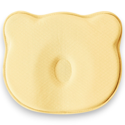 Детская ортопедическая подушка BabyComfort PAPAELLA  27×22×3 см с эффектом памяти мишка желтая (8-35862*002)