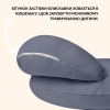 Подушка для кормления - диванчик Sei Design 60х70х16 см поддержка для мамы и младенца, трикотаж т/серая (8-36177*004)