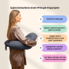 Подушка для кормления - диванчик Sei Design 60х70х16 см поддержка для мамы и младенца, трикотаж т/серая (8-36177*004)