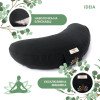 Подушка Болстер для йоги и медитации IDEIA с гречневой лузгой 46х25х10 см черная (8-30233*006)