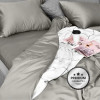 Комплект IDEIA Premium Satin 1,5: пододеяльник, простыня, 2 наволочки, серый/беж