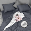 Комплект IDEIA Premium Satin 1,5: пододеяльник, простыня, 2 наволочки, темно-серый