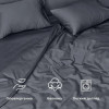 Набор IDEIA Premium Satin Евро: пододеяльник 200×220 + 2 наволочки 50×70, темно-серый