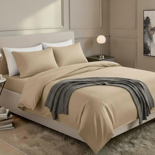 Комплект IDEIA Premium Satin 1,5: пододеяльник, простыня, 2 наволочки, беж