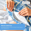Подушка для беременных и кормления U-образной формы PAPAELLA 30х190 см с пуговицей акварель деним (8-31484*004)