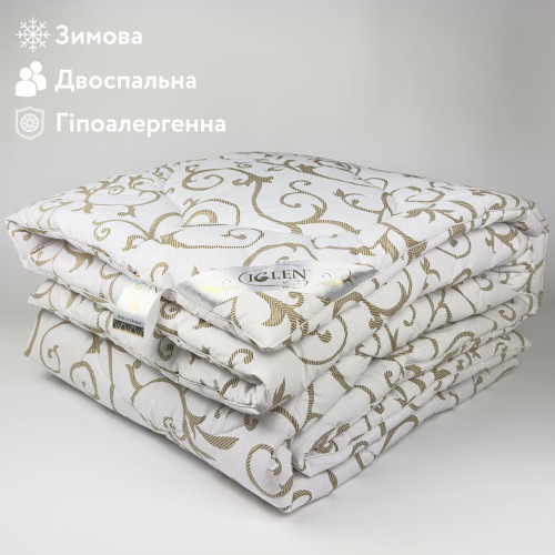 Одеяло антиаллергенное зимнее двуспальное IGLEN BS 172х205 в бязи (172205BS)