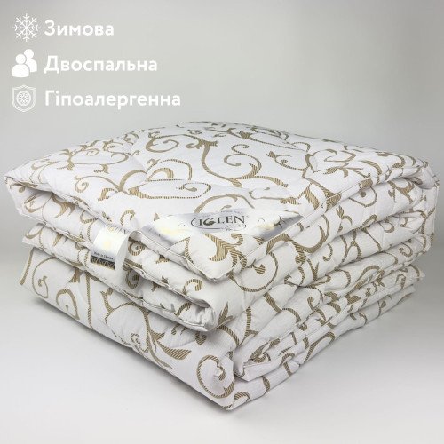 Одеяло антиаллергенное зимнее двуспальное IGLEN BS 160х215 в бязи (160215BS)