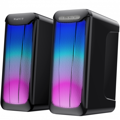 Акустическая система 2.0 HAVIT HV-SK755BT 10W с Bluetooth, подсветкой RGB и питанием от USB
