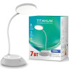 Аккумуляторная настольная лампа TITANUM TLTF-022G 7W 3000-6500K с USB, с регулировкой яркости и температуры света, серая